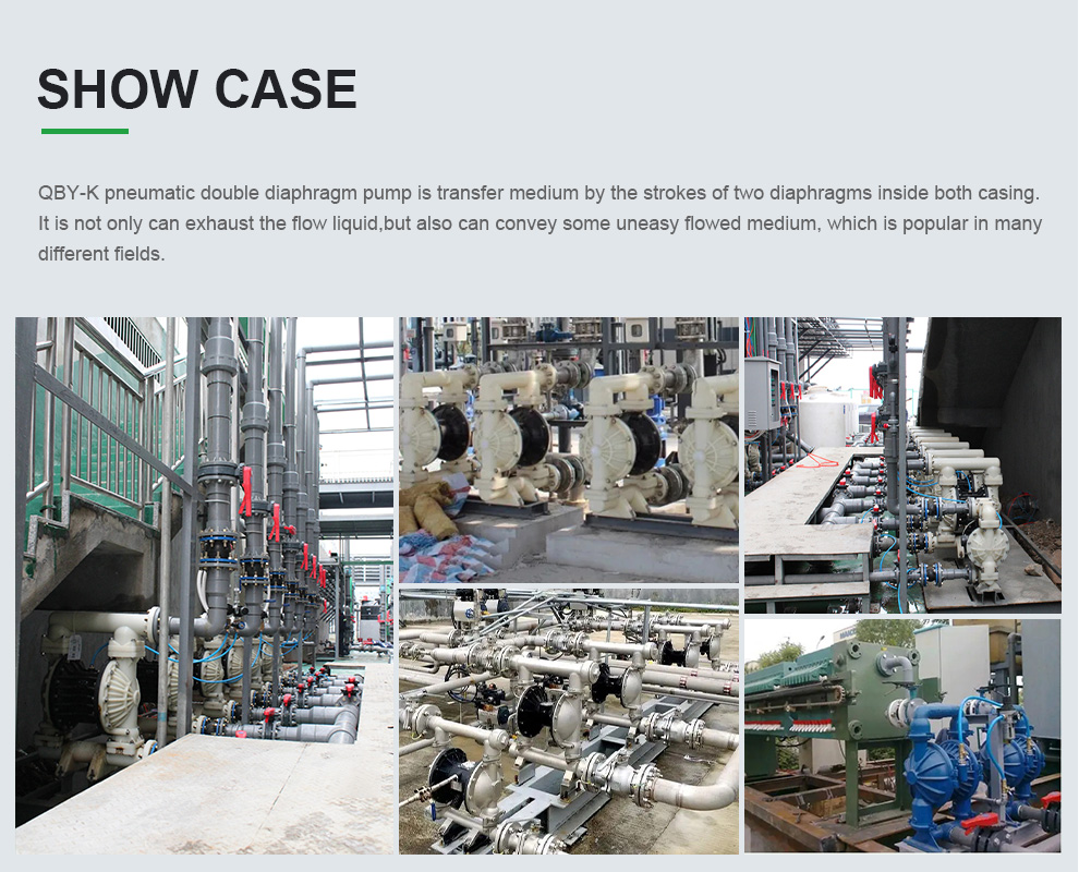 Case of QBY-K air operated double diaphragm pumps